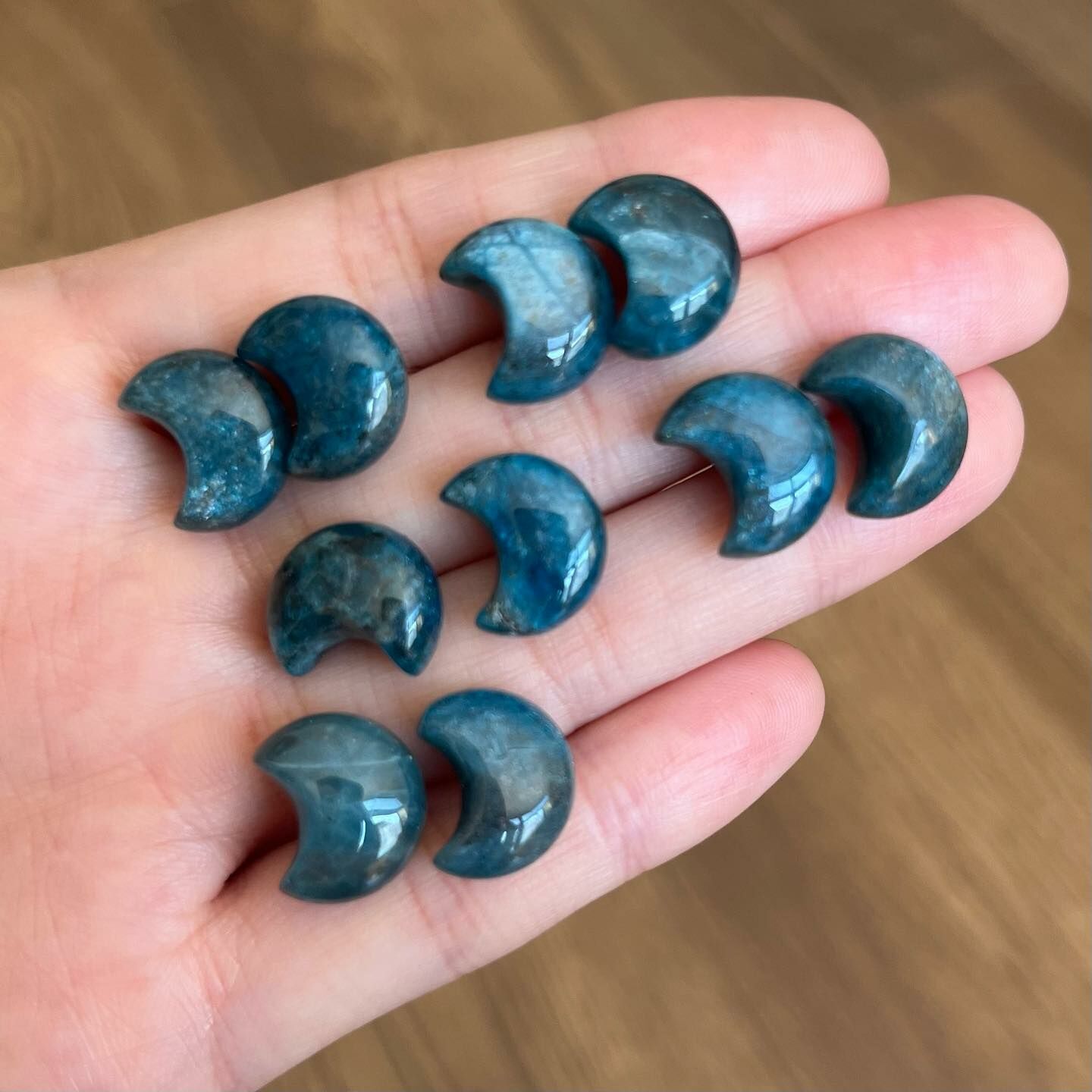 [原石] 藍磷灰石 水晶耳環