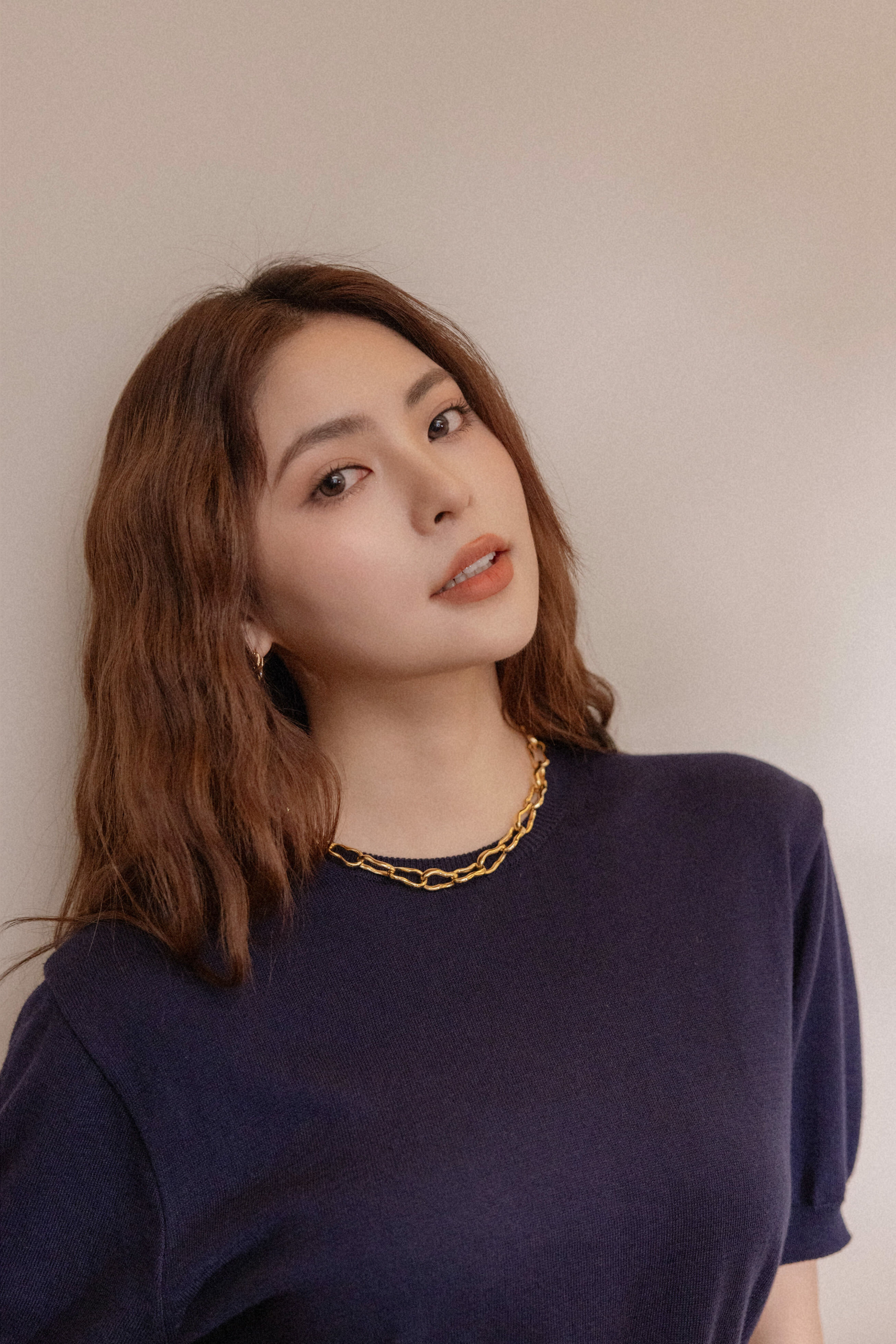 Melt · 簡約不規則鎖鏈項鍊（金色）