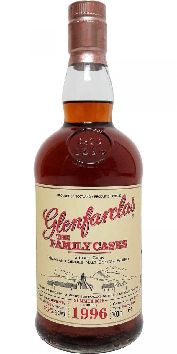 Glenfarclas 1996/2018 Cask1499 Release Summer 2018- 70cl/46.8%