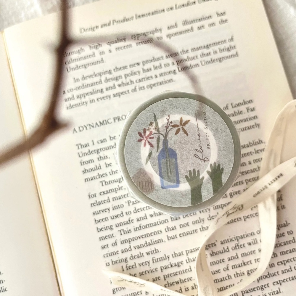 微瘋畫室 Breezy Studio | お花屋さん-門亭  5cm PET膠帶