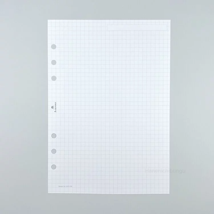 A5 白色方格內頁5mm（30張入）｜ASHFORD 日本