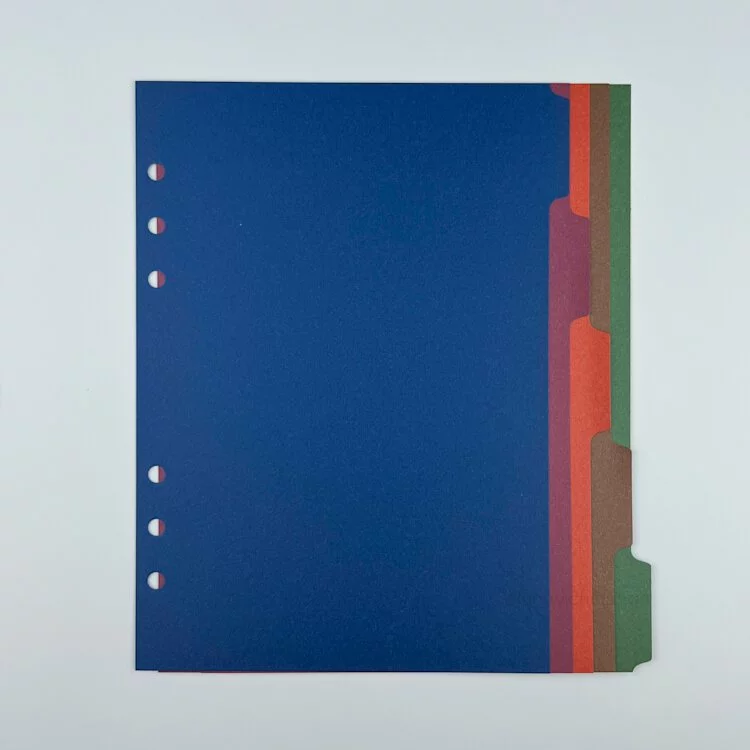 A5 深色分隔頁－橫式五段｜ASHFORD 日本