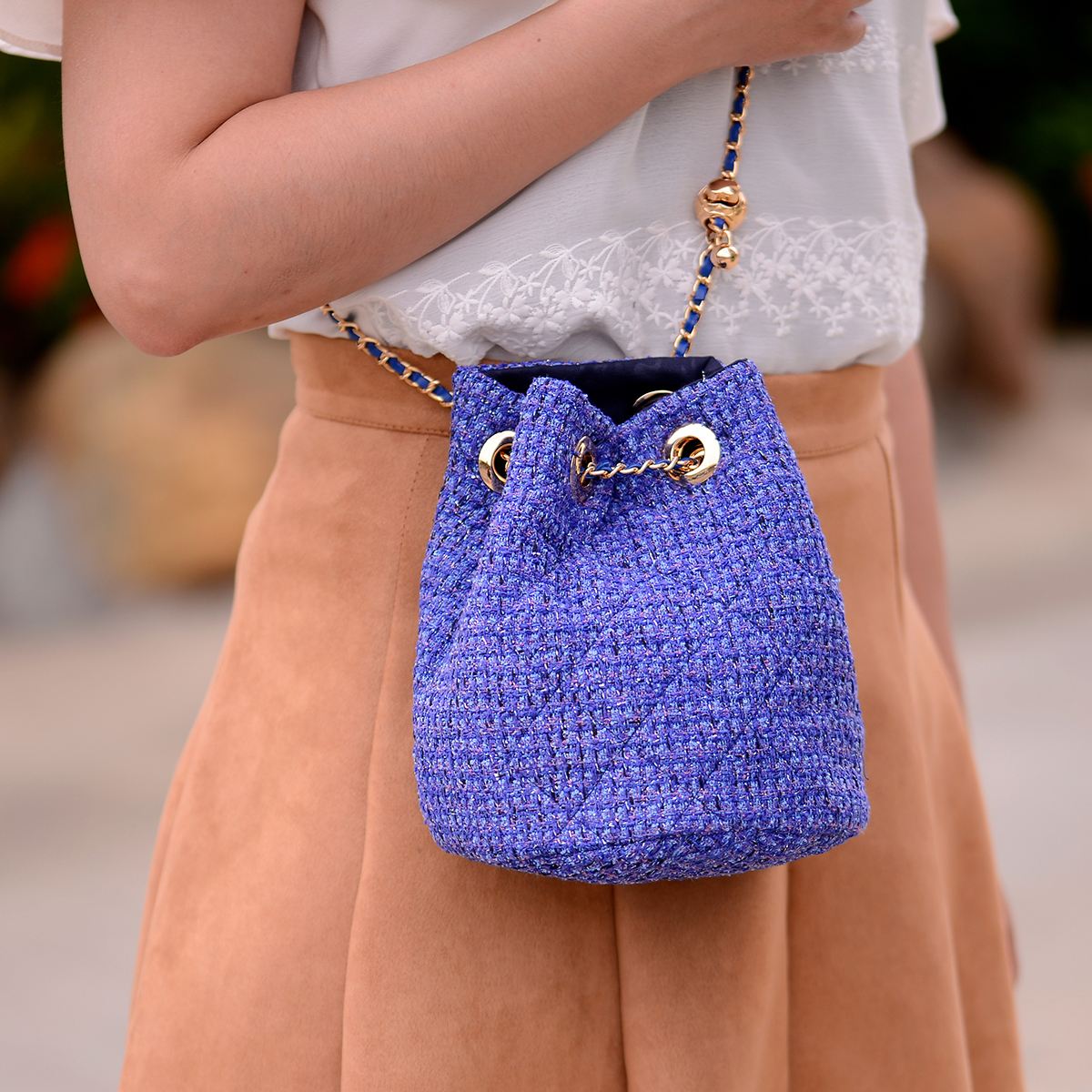 小香風毛尼布料(一尺)【贈小香迷你水桶包紙型】