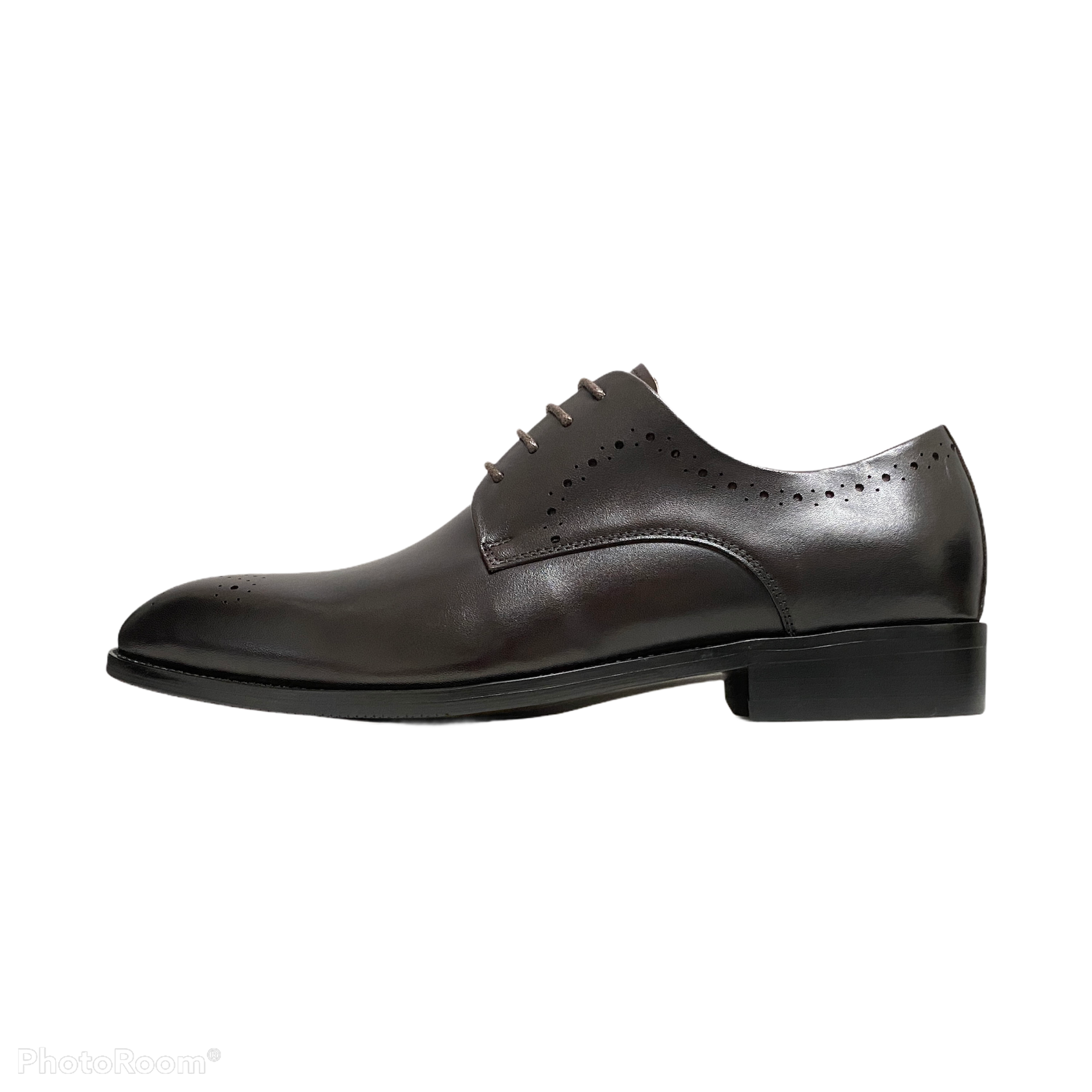 Revic 男裝皮鞋 | OF-32 | 深啡色素面德比皮鞋