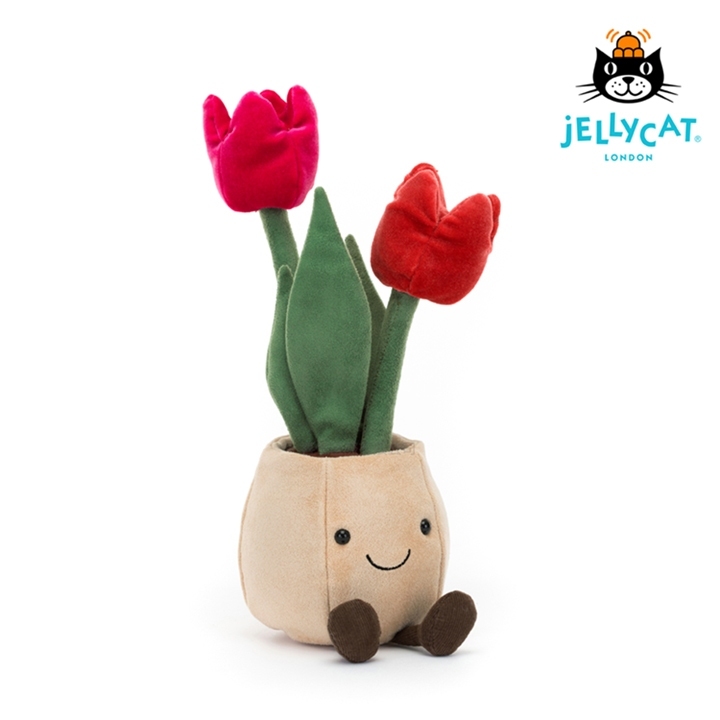 【樂森藥局】英國 Jellycat Amuseable Tulip Pot 趣味鬱金香盆栽、絨毛玩偶