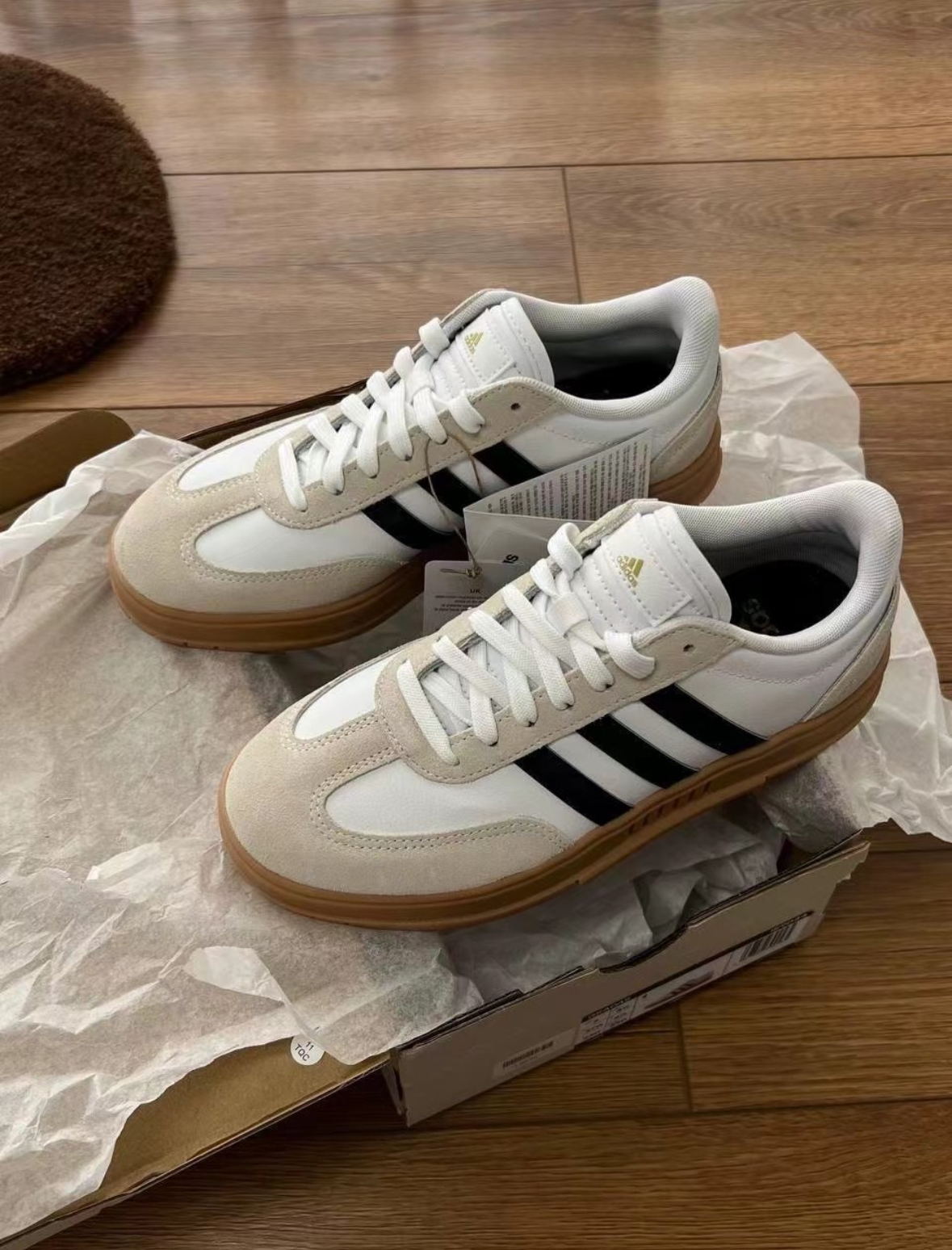 Adidas Grades 厚底德訓鞋 白色 黑色 焦糖底 板鞋 IE9044 IE9045/預購