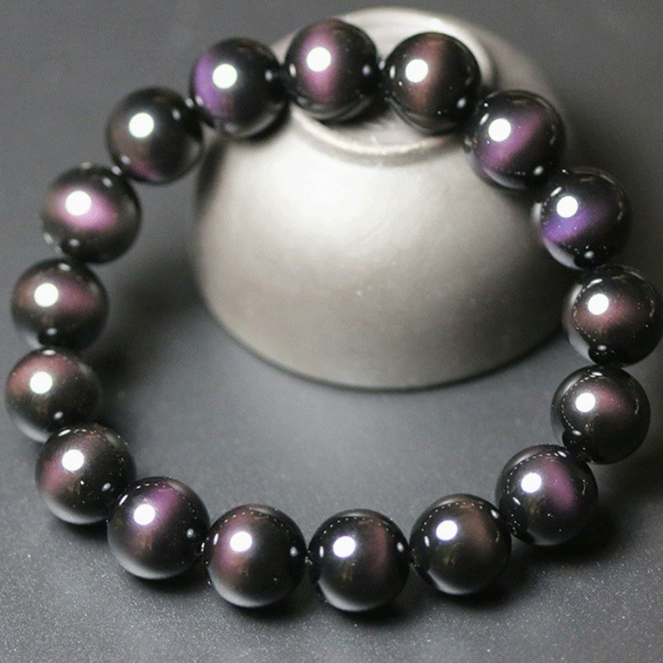 【藏寶】墨西哥珍藏級黑曜石-紅紫眼