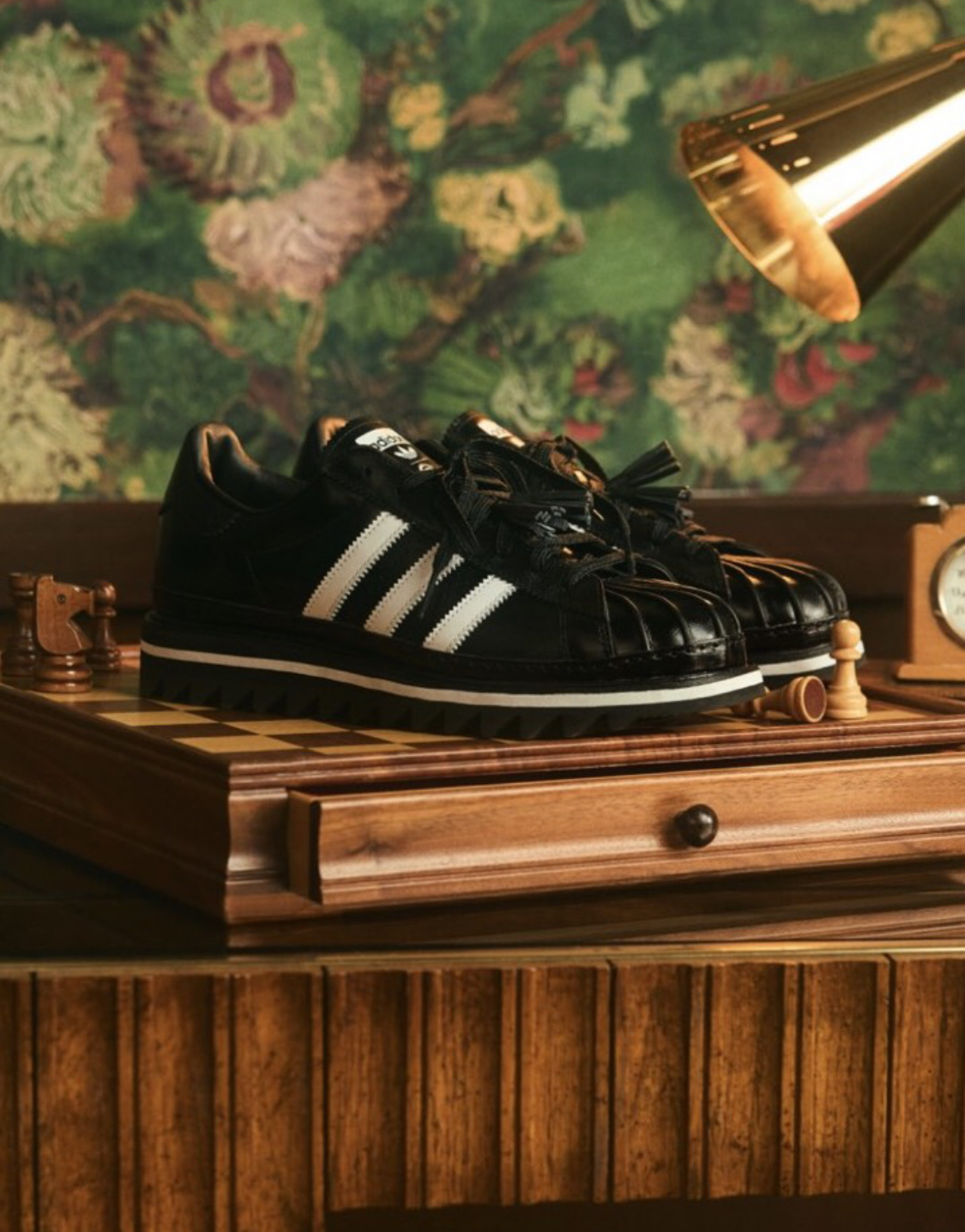 【APAIR】預購 adidas originals x clot 黑色 漆皮 紳士鞋 鋸齒鞋 貝殼頭 IH5953