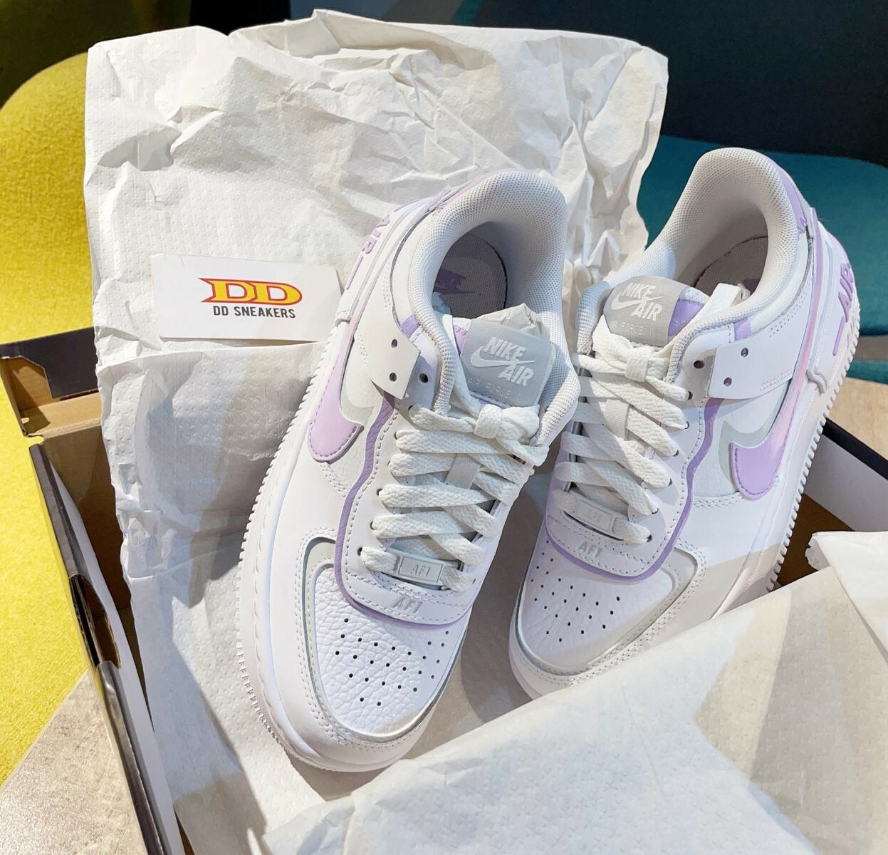 nike air force shadow green purple