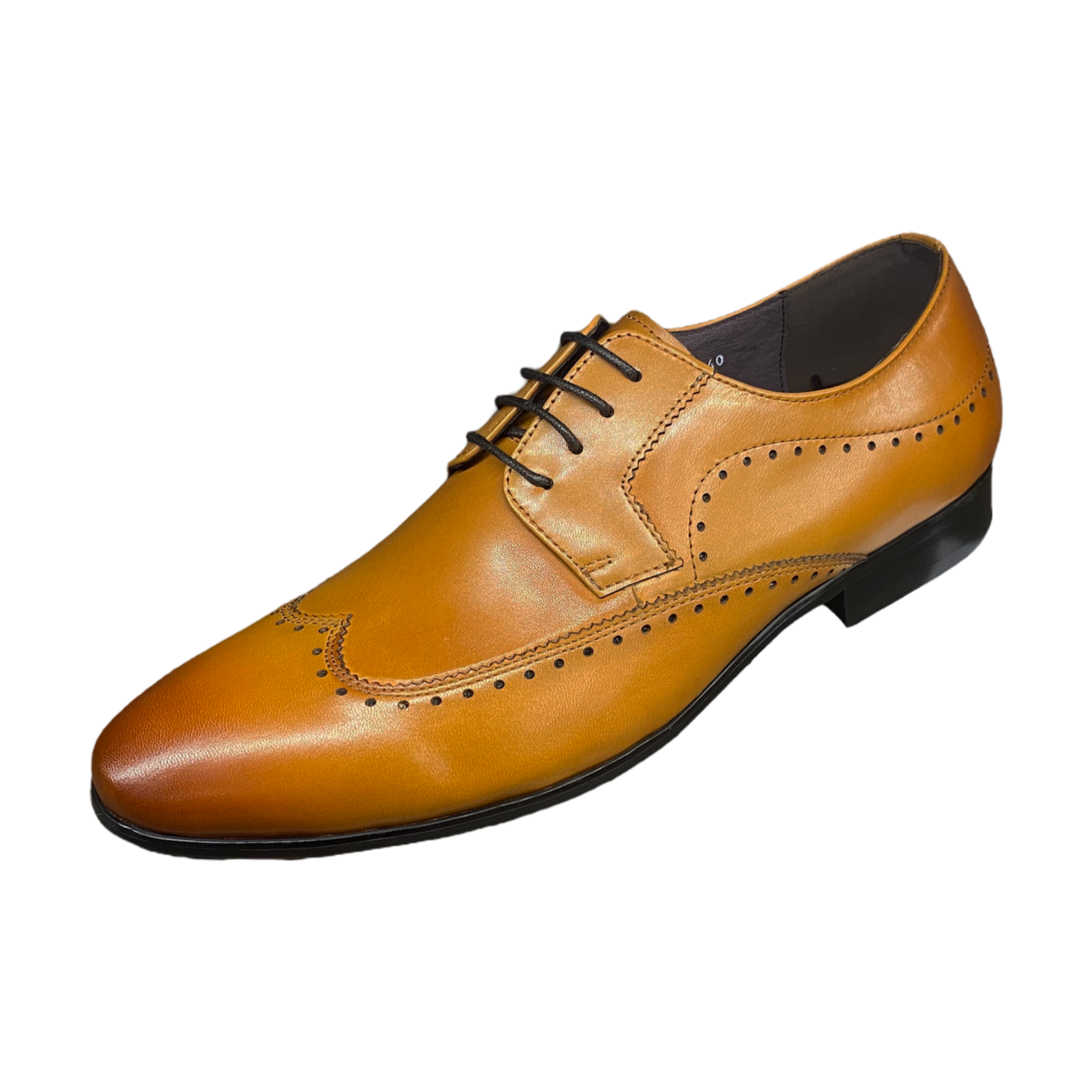 Revic 男裝皮鞋 | OF-28BR | 棕色翼紋德比皮鞋