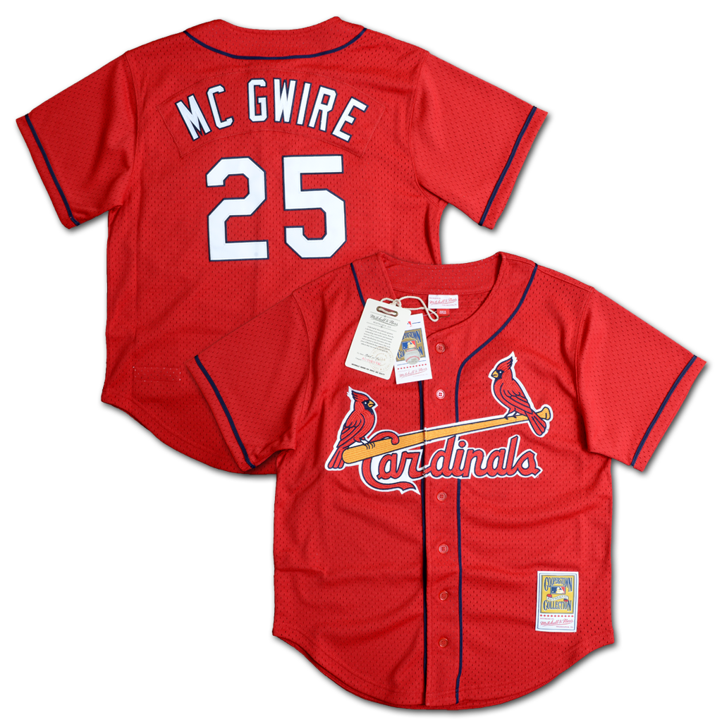 Mitchell & Ness 聖路易紅雀隊 Mark McGwire 1998 打擊練習衫 球衣