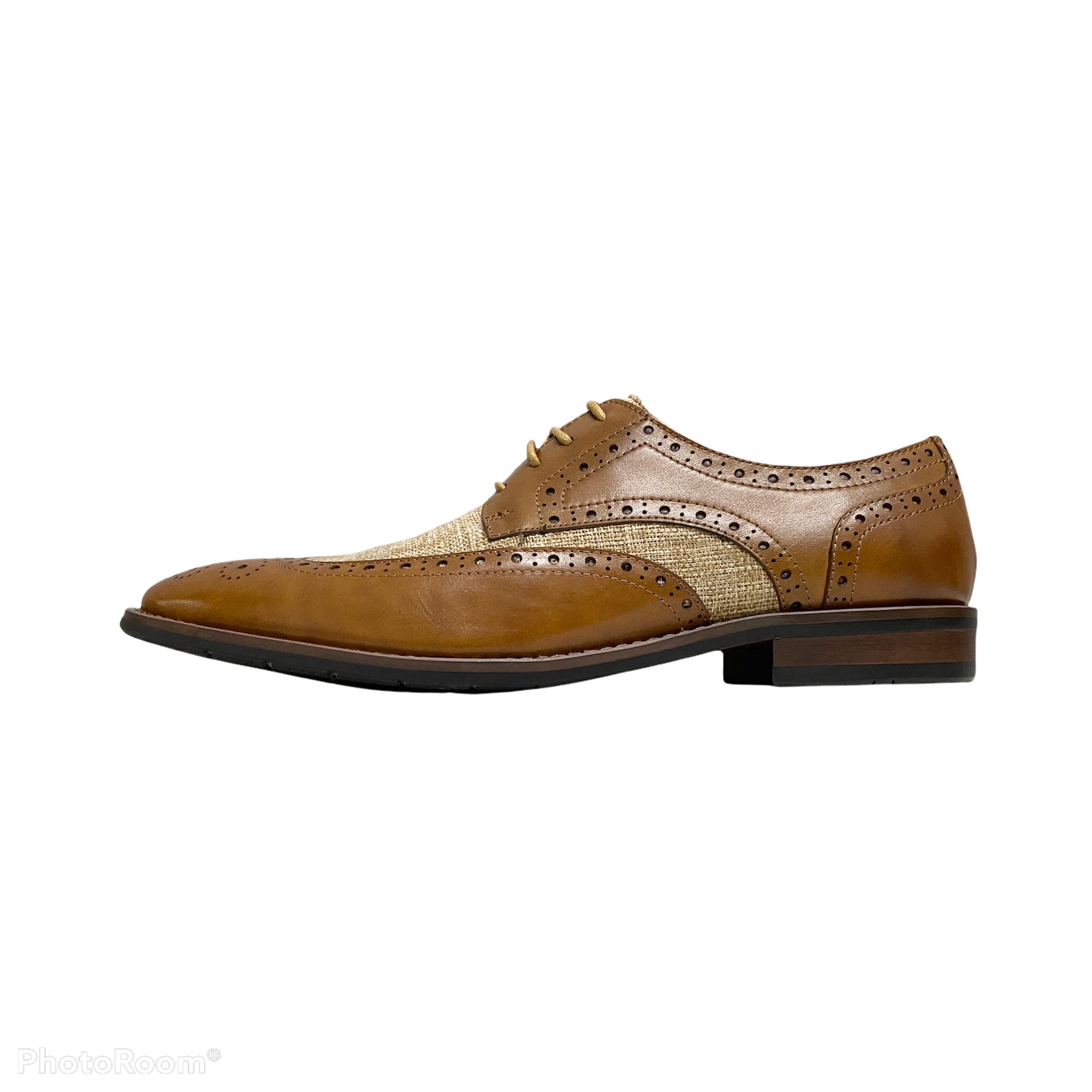 Revic 男裝皮鞋 | OF-21 |  啡色翼紋德比皮鞋