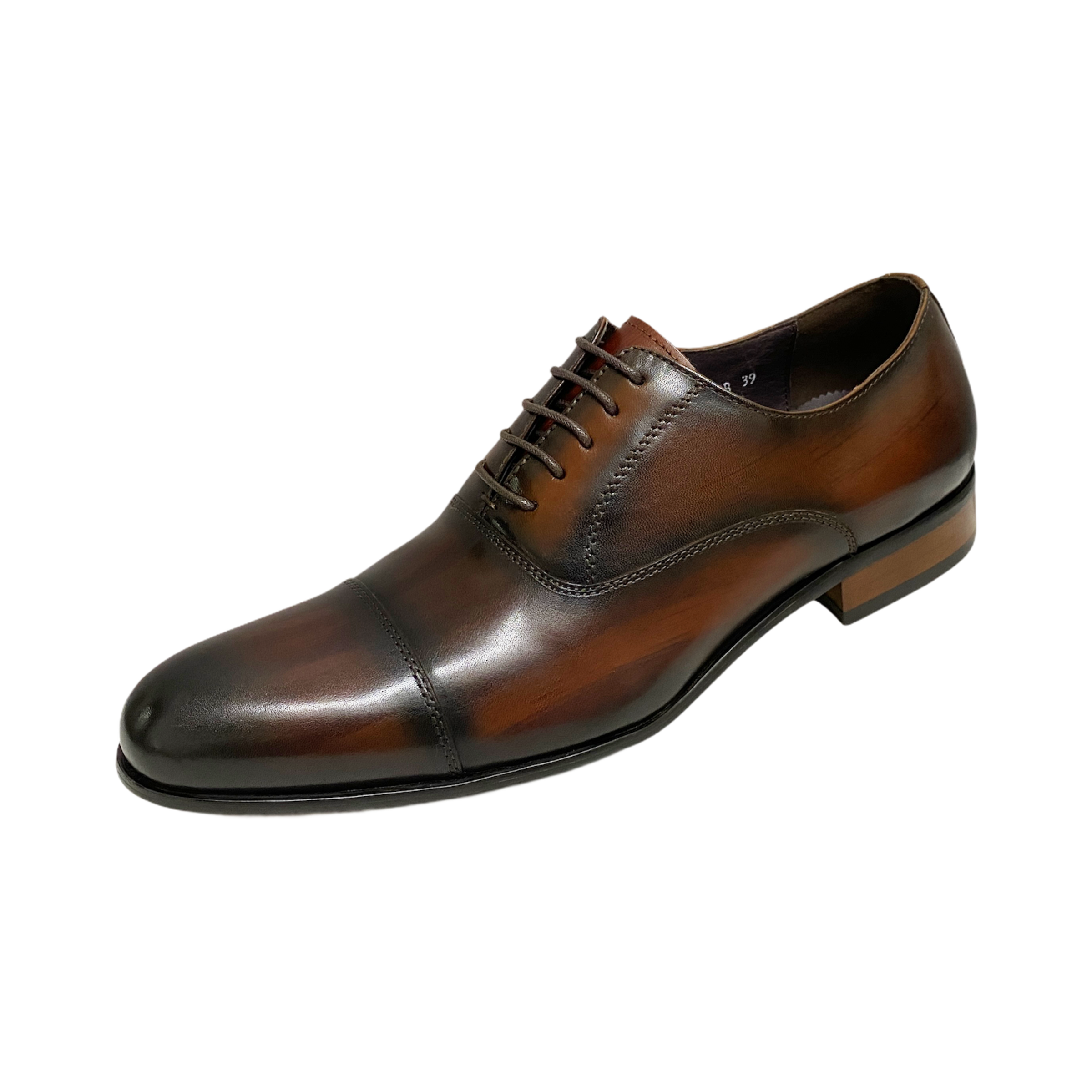 Revic 男裝皮鞋 | OF-1DB ｜深啡色橫式牛津皮鞋