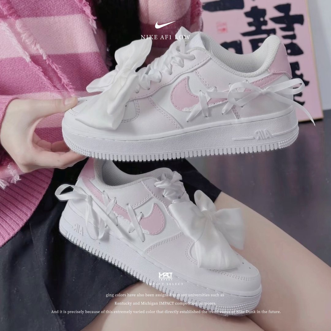 【訂製款】Nike Air Force 1 Low 蕾絲公主 綁帶 大蝴蝶結
