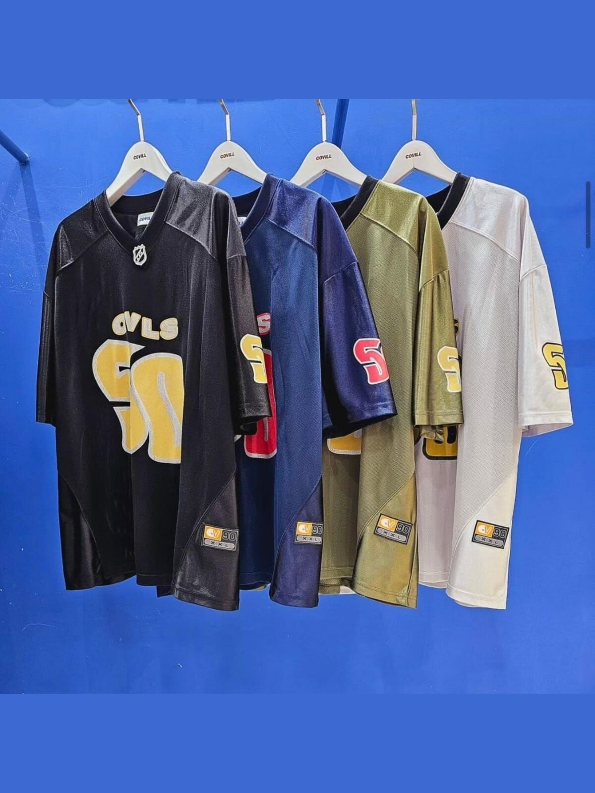 OverSizeV領英文字數字短袖Tee COVILL-093T