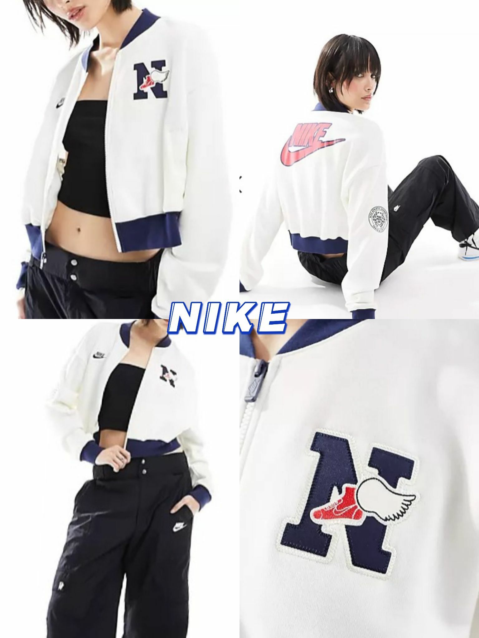 【預購】NIKE  Varsity patchwork F041207 女裝外套