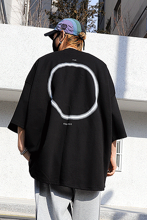 圓形印花寬版短袖T恤