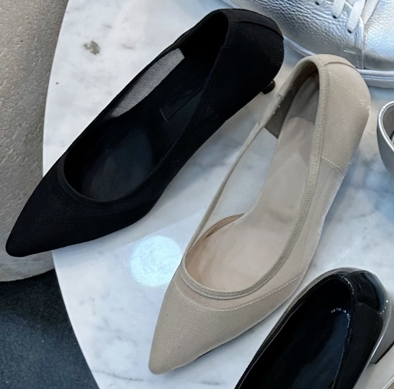 (絕美舒適款!)透紗簍空高跟鞋-5cm