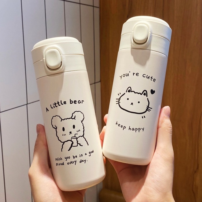 《41301》奶油小動物保溫杯/350ml/450ml