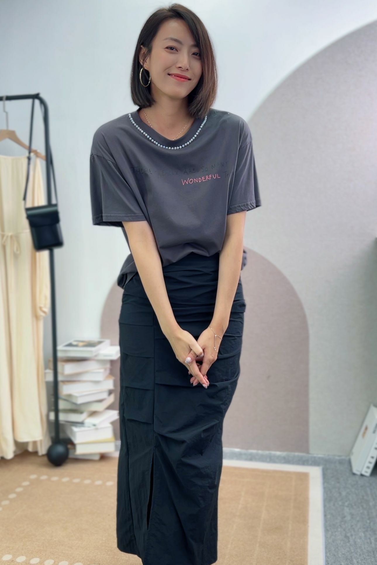 TOP#5945 🤍萬用白水晶tee