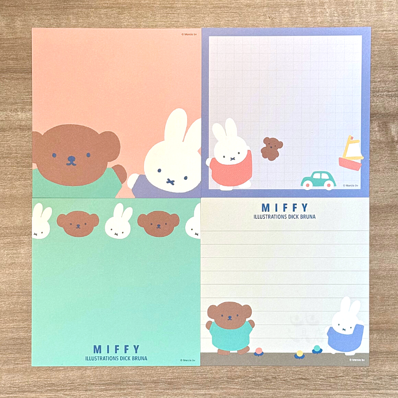 Square Memo－Miffy | ** 2 pcs for each design, total 8 sheets**