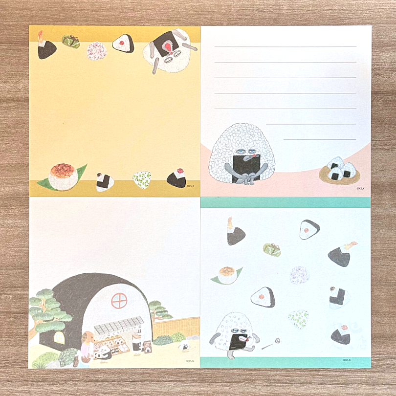 Rice Ball Boy Memo | ** 2 pcs for each design, total 8 sheets**