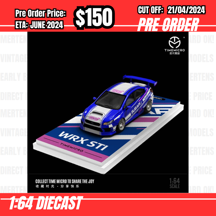 RS-$150  * Time Micro * 1:64 Subaru WRX STI VA 2014 Blue [OD13/04]