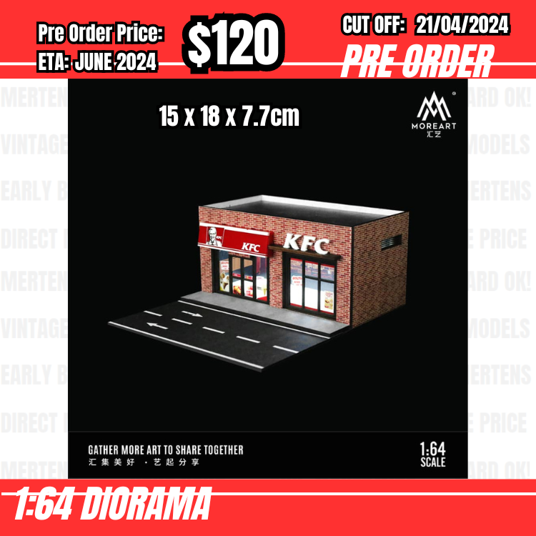 RS-$120  * Moreart * 1:64 Diorama - Catering Stores KFC [OD13/04]