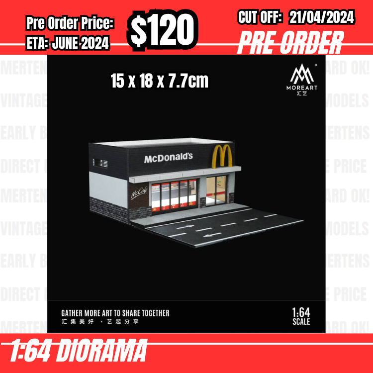 RS-$120  * Moreart * 1:64 Diorama - Catering Stores Mcdonald [OD13/04]