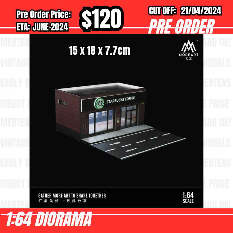 RS-$120  * Moreart * 1:64 Diorama - Catering Stores Starbucks [OD13/04]