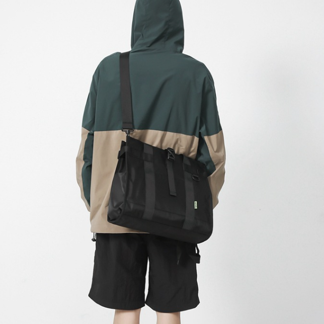 【BGMD025】工裝簡約插扣設計托特包/斜肩包