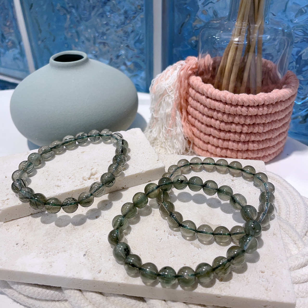 綠髮晶手串 8+mm