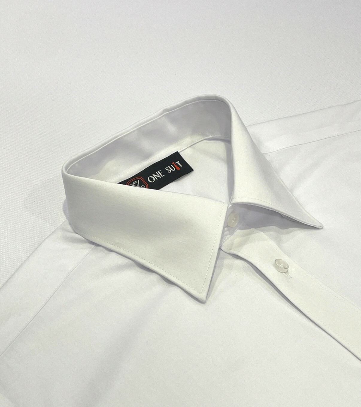 白色素面男長袖襯衫7