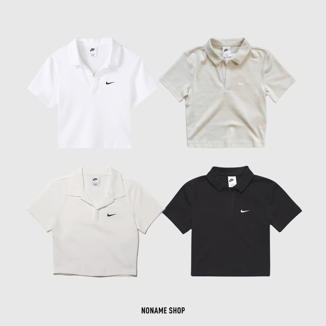 NIKE NSW ESSNTL POLO 刺繡 小勾 短版 短袖 七色 (女款)