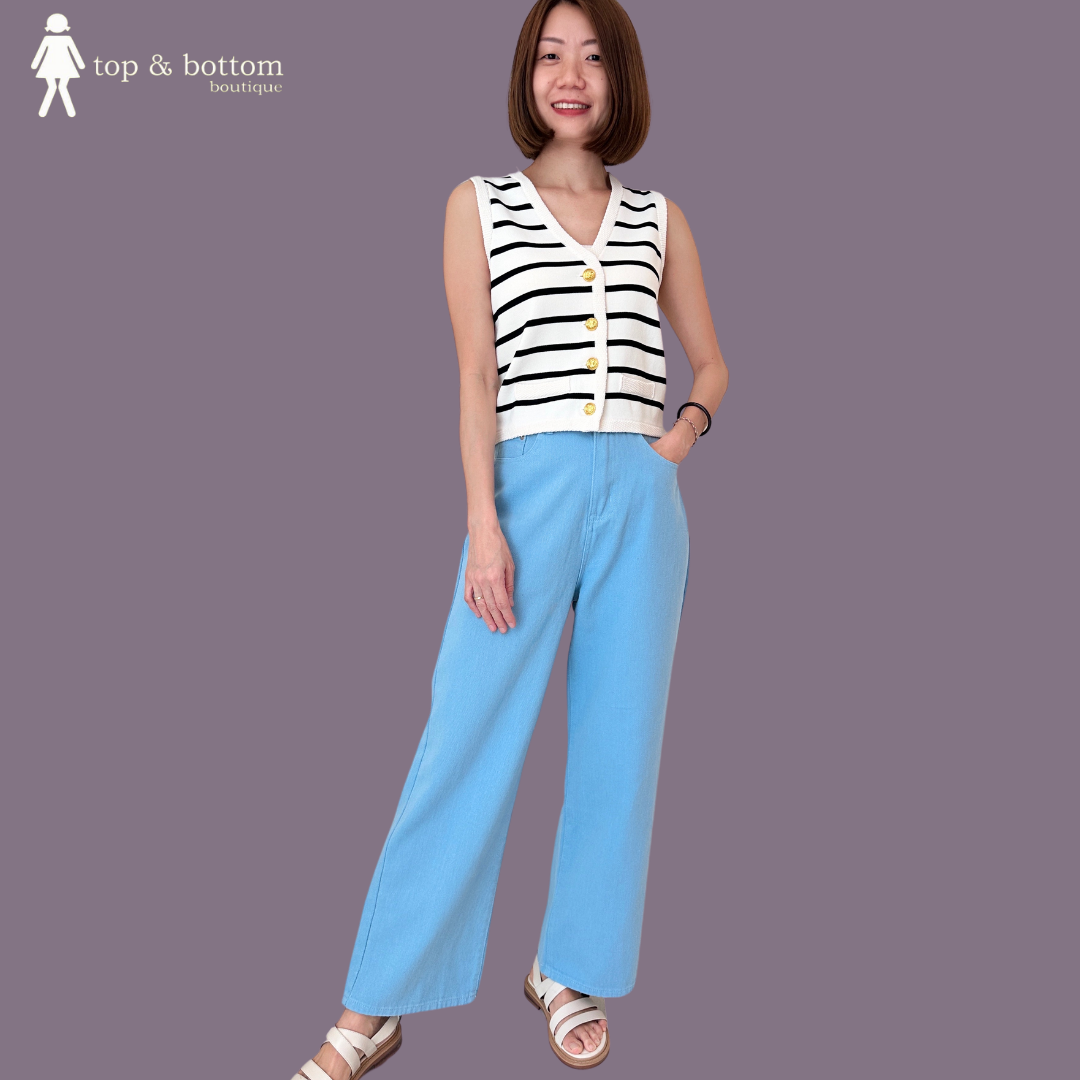 DENIM STRAIGHT CUT LONG PANT