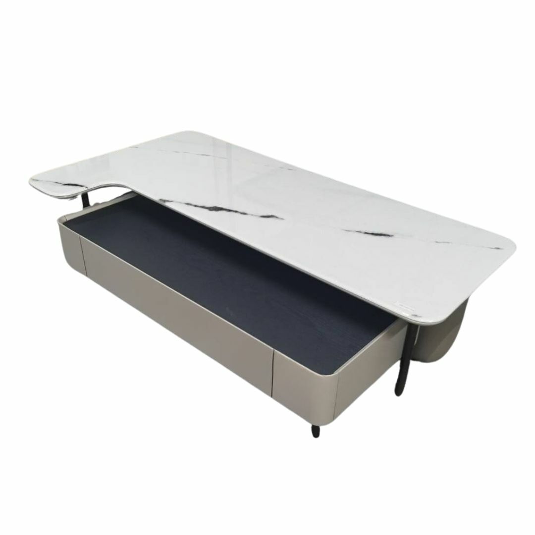 貓眼冰彩石︱石面功能茶几