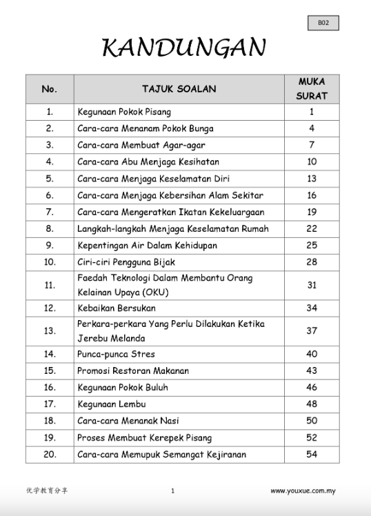 yx优学教育分享 Tahun 4, 5, 6 Bina Ayat (Jilid 2) 144页