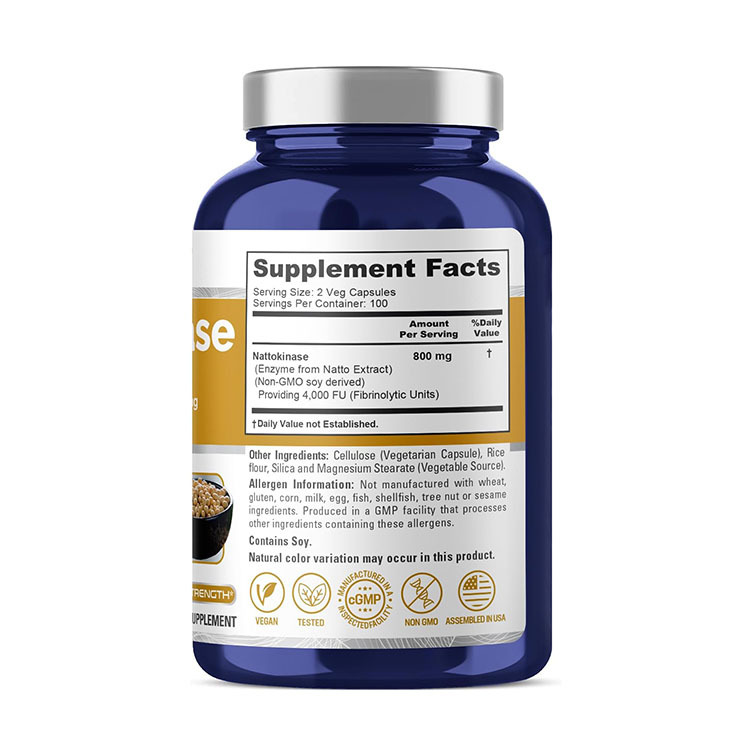 NusaPure Nattokinase  800 mg 4000 FU, 200 Veg Capsules