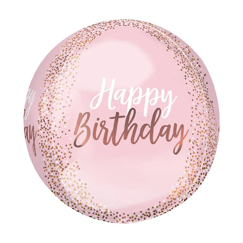 生日單品丨立體圓球-閃耀粉金