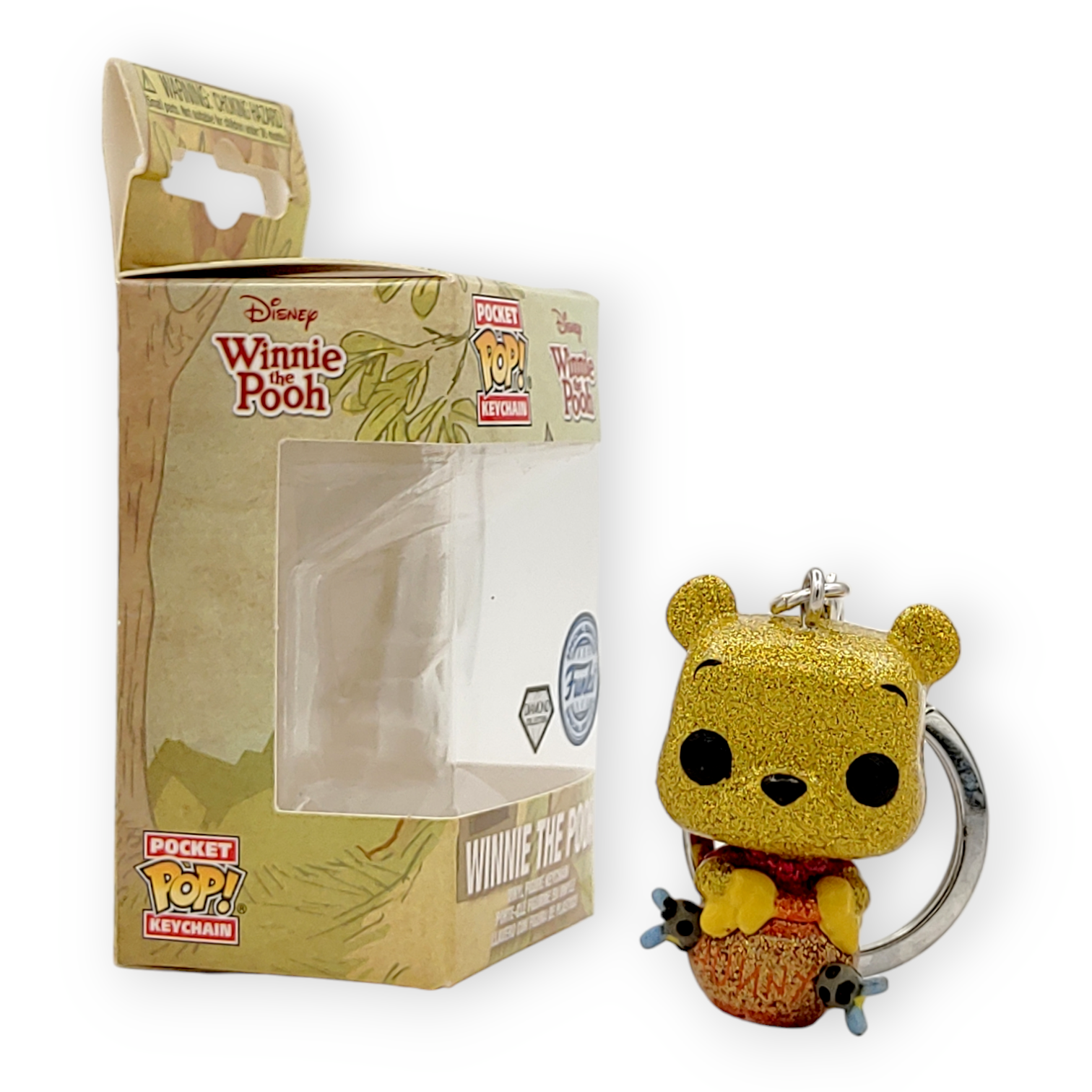 FUNKO<小熊維尼>小熊維尼_蜜糖罐(鑽石版)鎖匙扣
