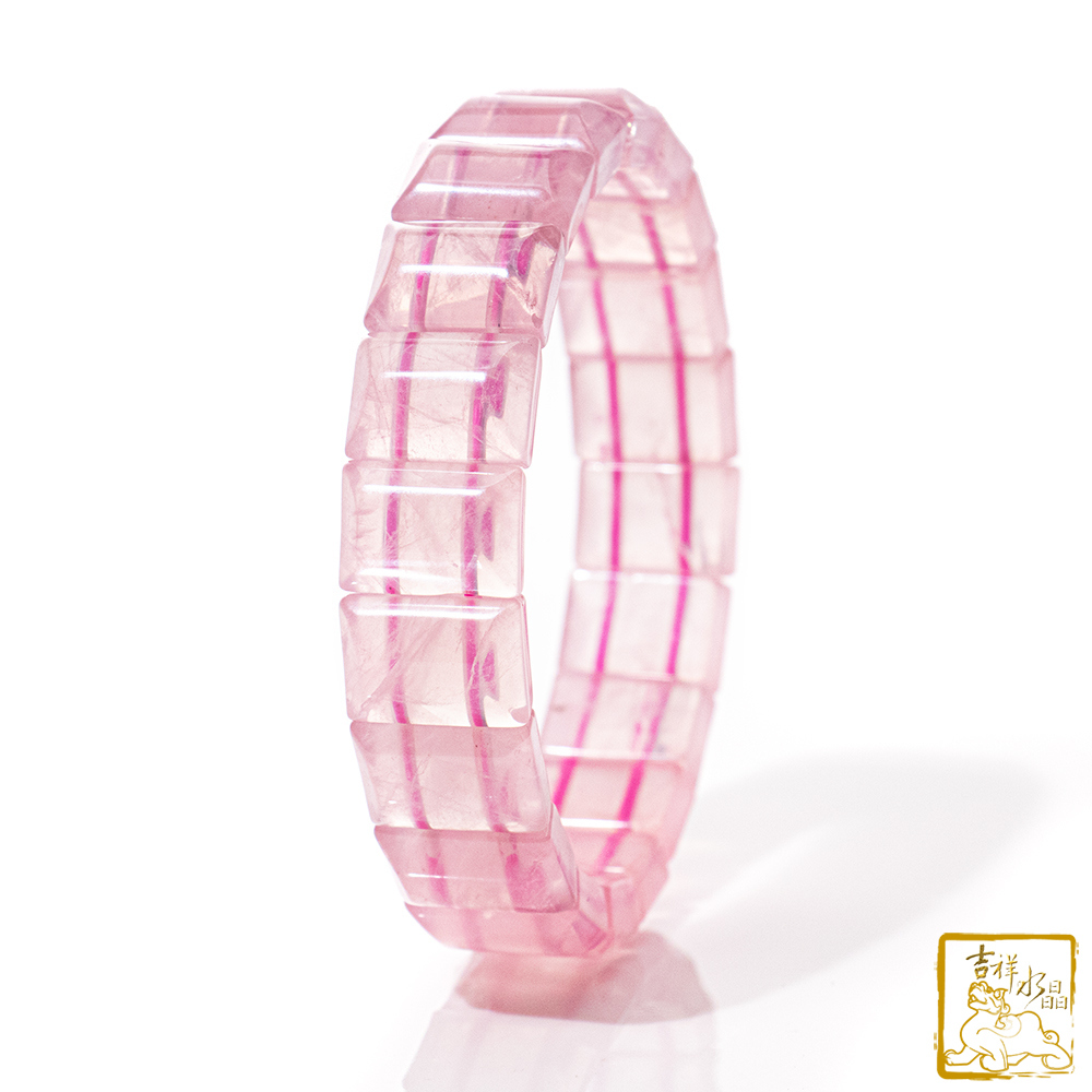 粉水晶手排 14mm 催旺桃花
