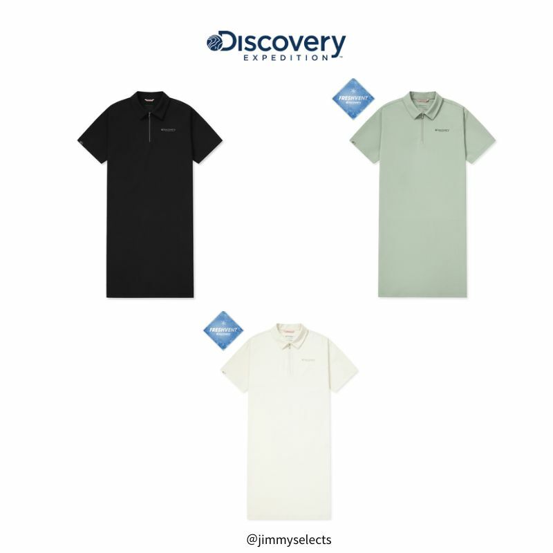 【代購】Discovery Paulton 輕量級梭織半拉鍊連衣裙 DWOP94043-IVD