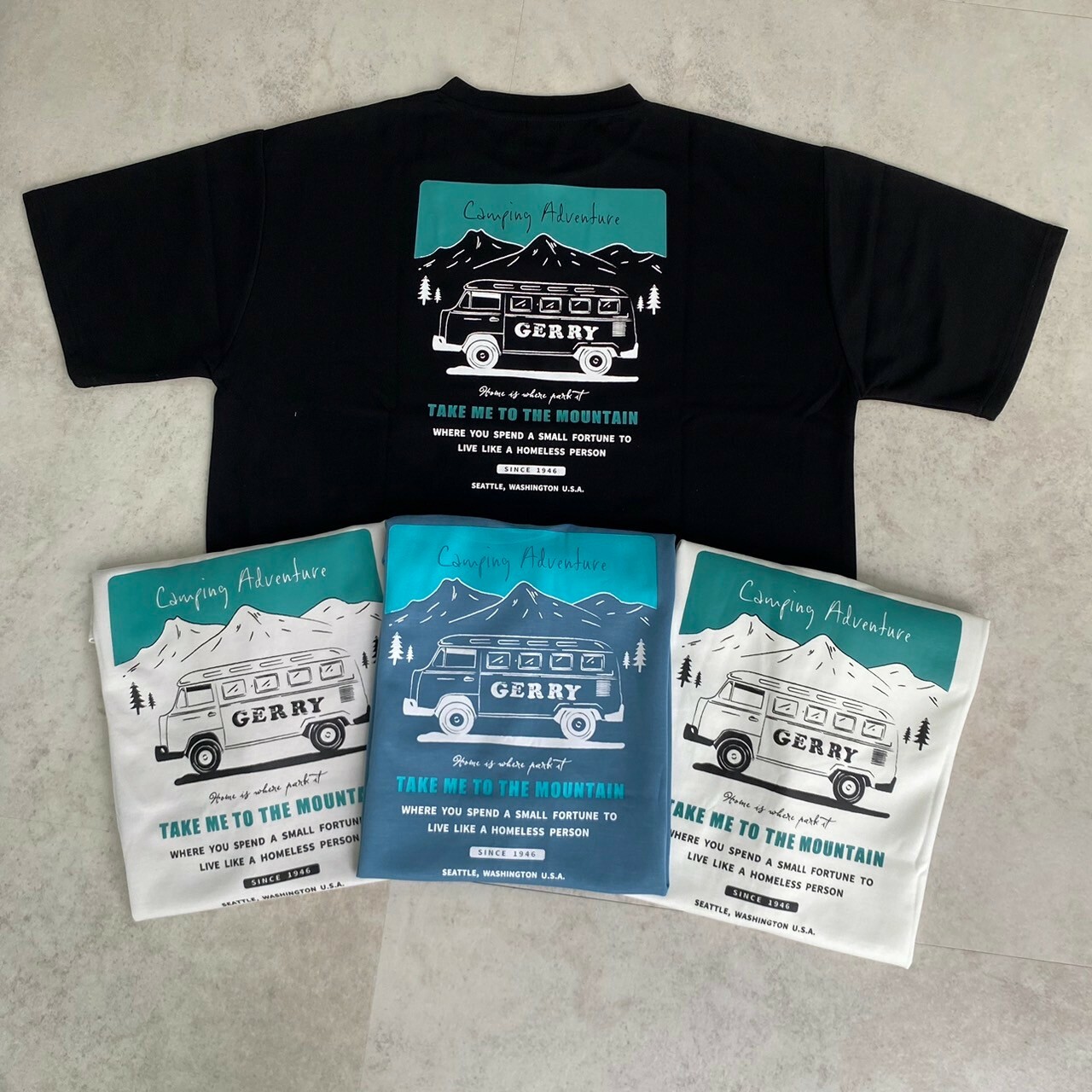 Gerry 山脈露營車印花短Tee GE24SU04