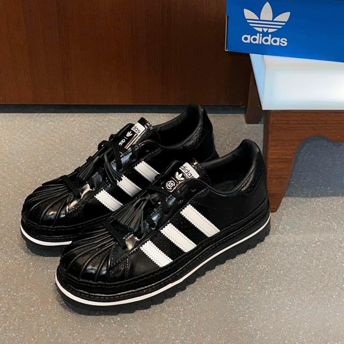 CLOT x ADIDAS SUPERSTAR BY EDISON CHEN 黑色 正裝皮鞋 經典 休閒鞋