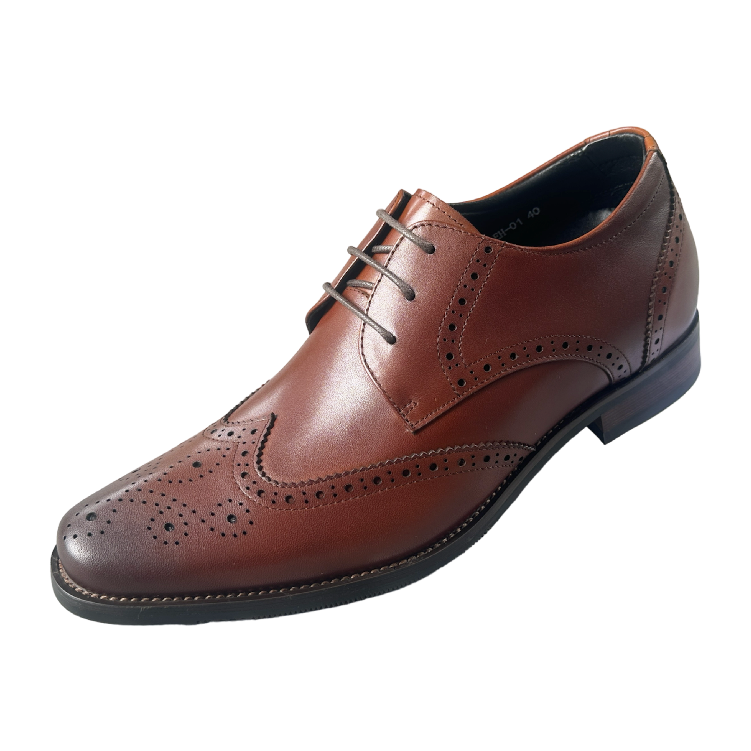 Revic 男裝皮鞋｜ EH-01 ｜棕色內增高皮鞋