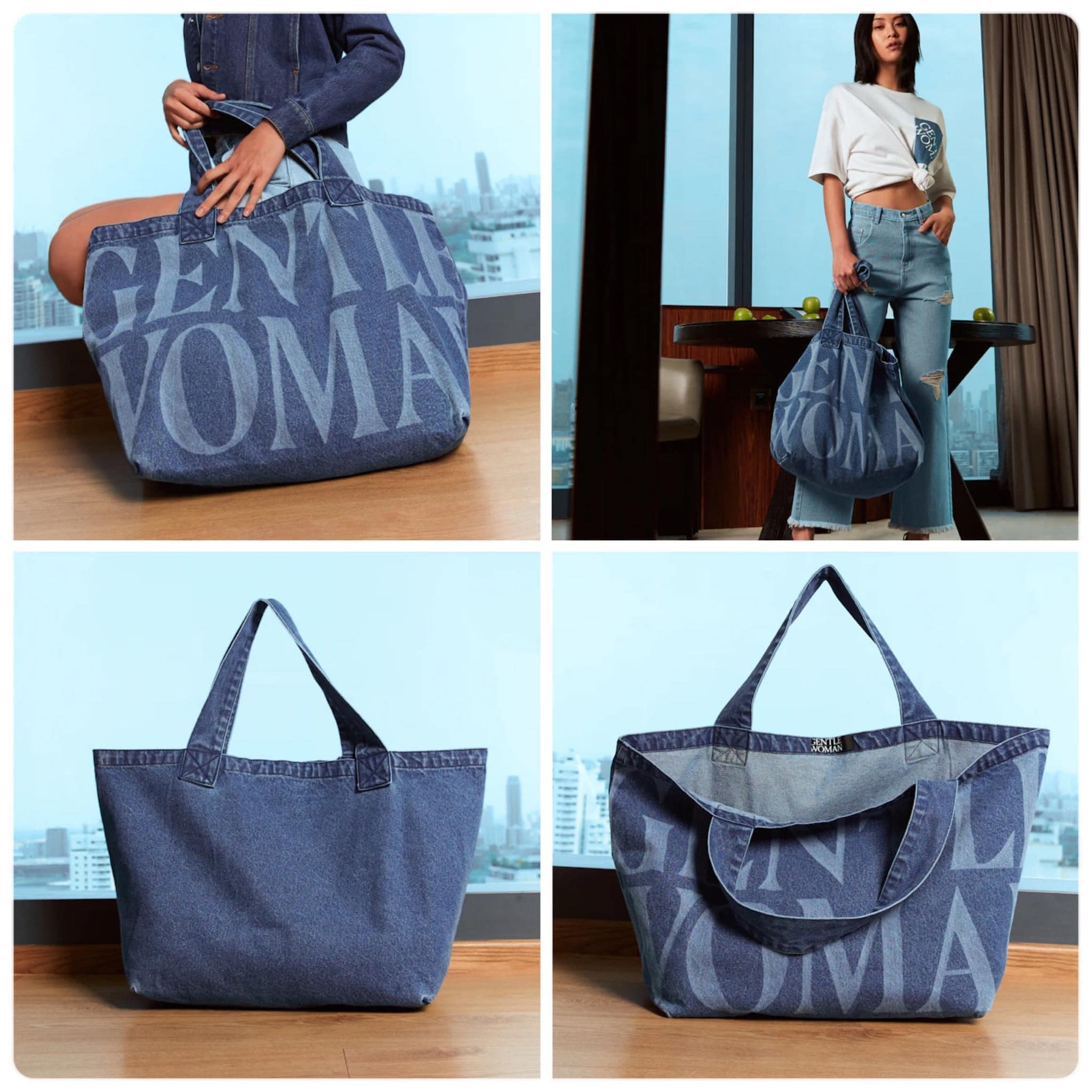 GentleWoman 大size牛仔 Denim Jumbo TOTE BAG