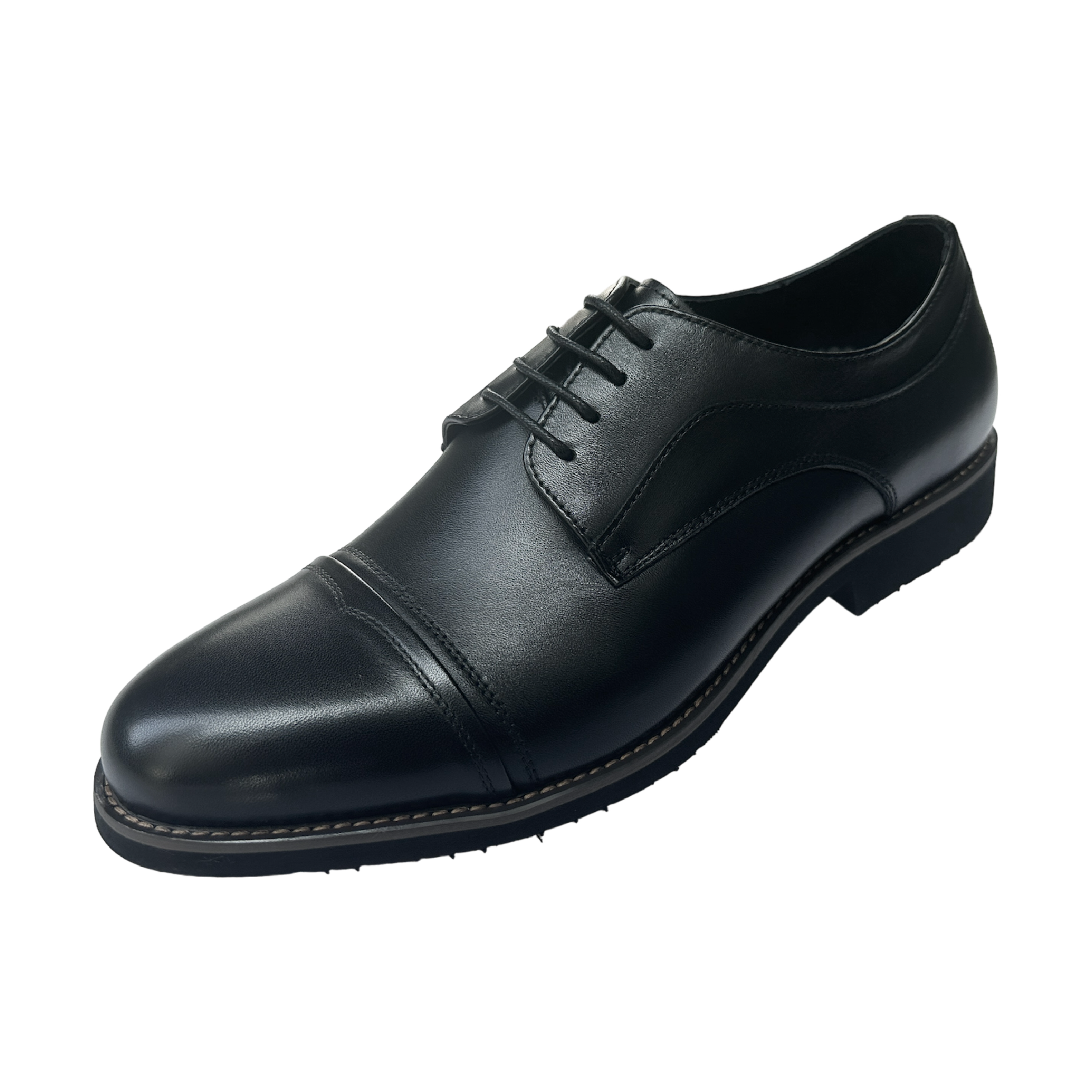 Revic 男裝皮鞋｜CH-28｜黑色橫式德比皮鞋