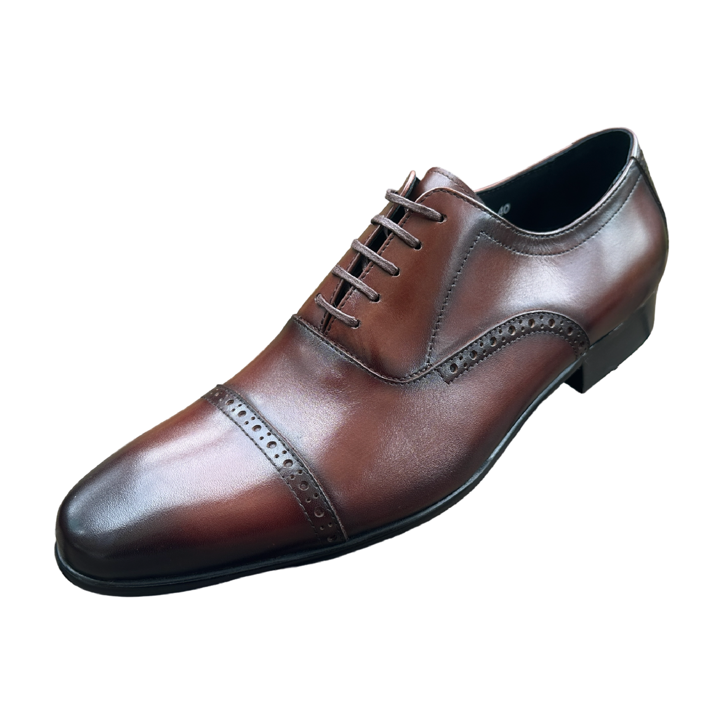 Revic 男裝皮鞋 | CH-26｜啡色橫式牛津皮鞋