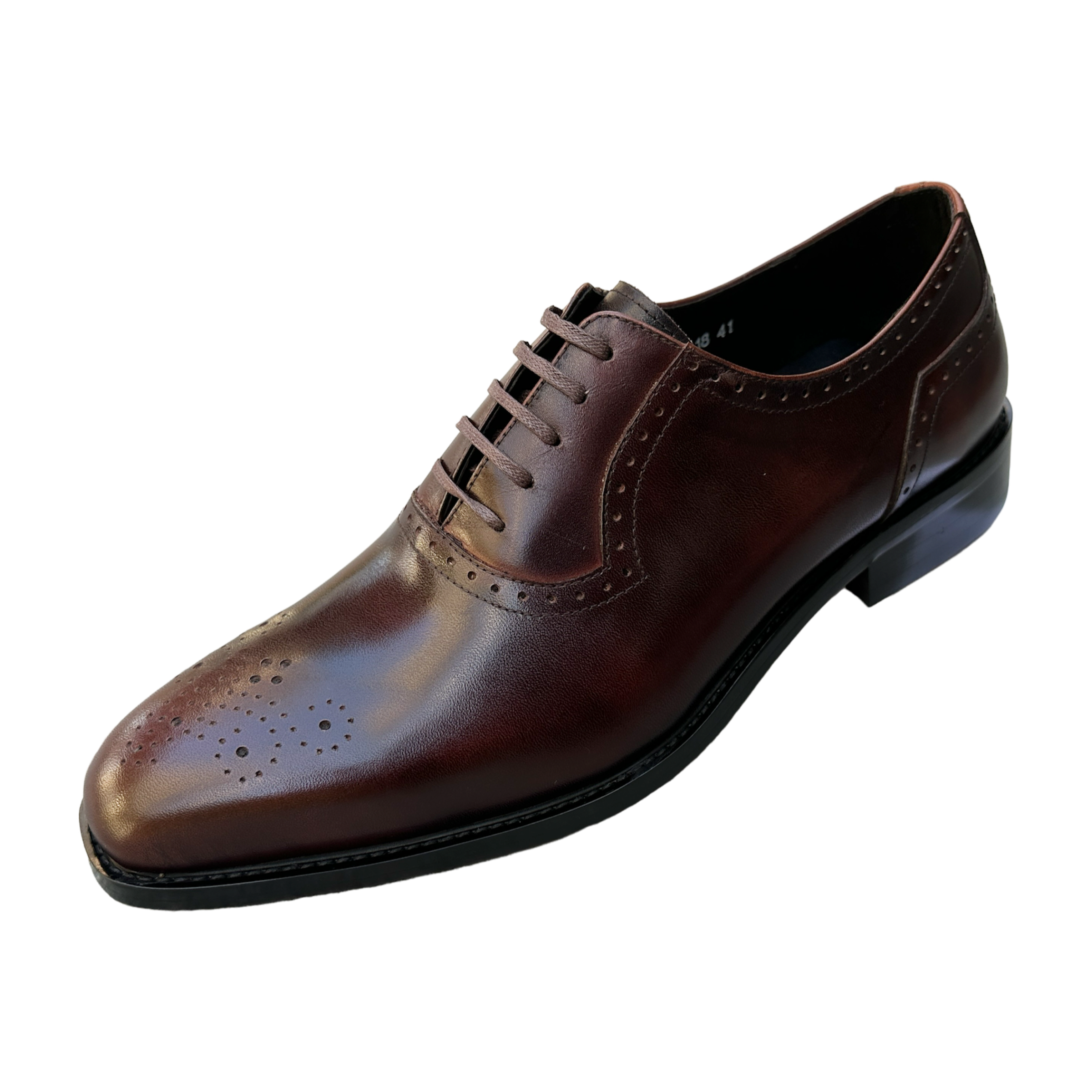 Revic 男裝皮鞋 ｜CH-18｜深啡色雕花牛津皮鞋