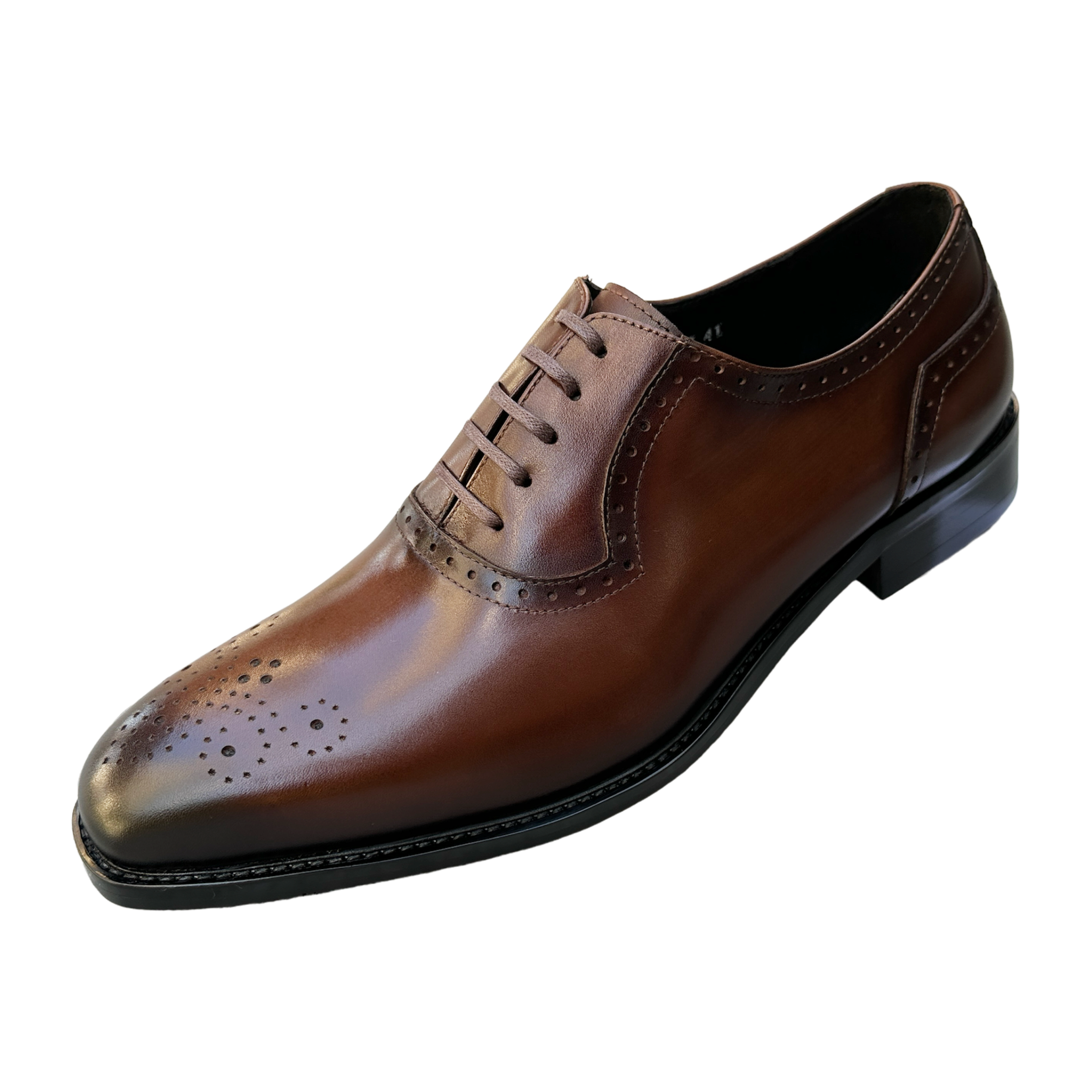 Revic 男裝皮鞋 ｜CH-17｜棕色雕花牛津皮鞋